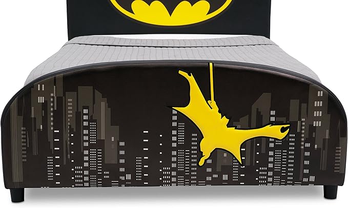 Delta Children Upholstered Twin Bed, DC Comics Batman