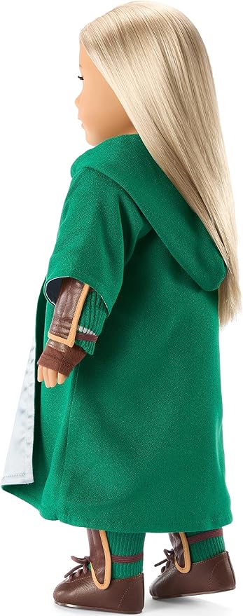 American Girl Harry Potter 18-inch Doll Slytherin Quidditch Uniform Outfit with Robe Featuring House Crest, For Ages 6+