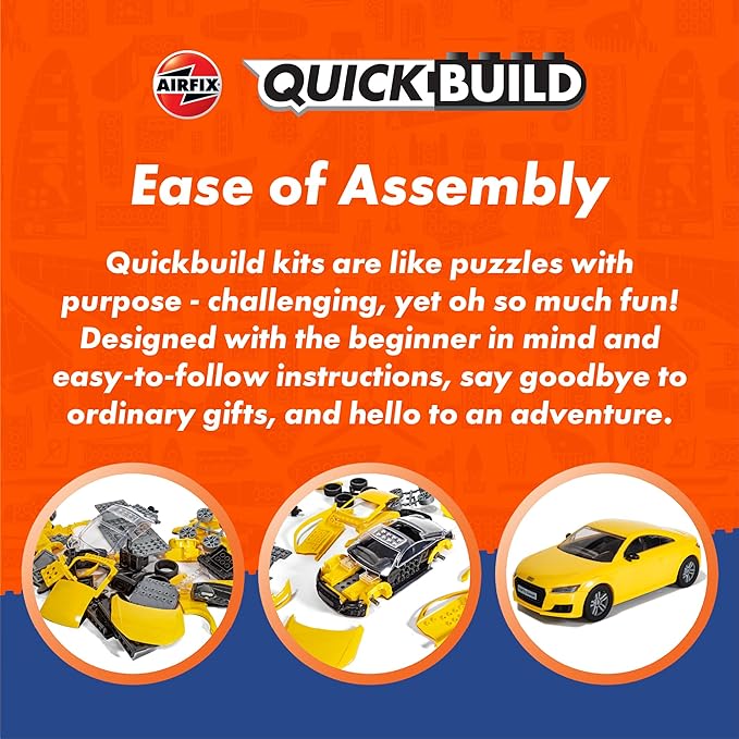 Airfix J6021 Quickbuild Plastic Model Car Kits - McLaren P1 Green - Easy Assembly Snap Together Model Kit, Classic Race Cars for Adults & Kids to Build, Model Sport Cars, Building Toys Set