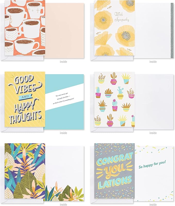 American Greetings Deluxe All Occasion Cards with Envelopes - Birthday, Thanks, Congrats and More (40-Count)