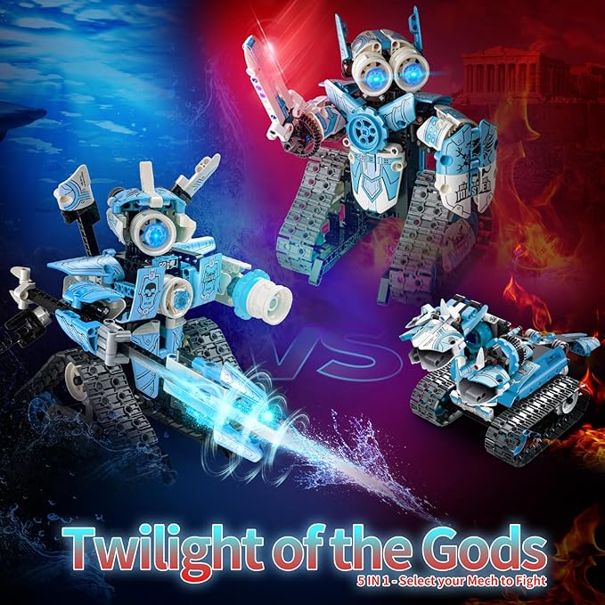 3 in 1 RC Robot Toy Building Sets, 398PCS APP & Remote Control Blocks DIY Erector Sets Science Kits for Kids Age 8-12, STEM Toys for Ages 8-13 Gifts for Boys Girls Age 6 7 9 10 11 14+ Year Old