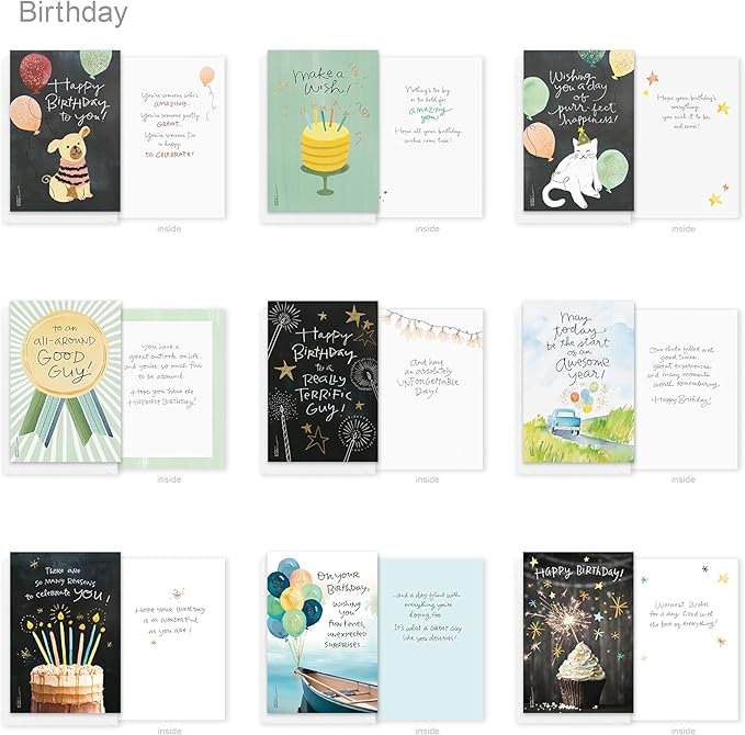 American Greetings 60-Count All Occasion Greeting Card Assortment with Storage Box, Dividers, Envelopes and Seals (Kathy Davis Designs)