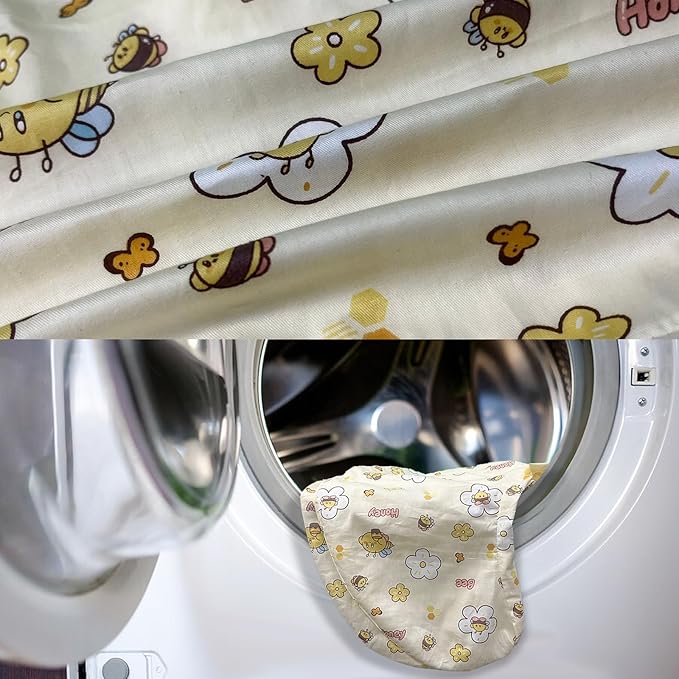 Nursing Pillow, Breastfeeding Pillows with Standard Size Removable Cover, Breast Feeding Pillow with Breathable Filling, Ergonomic Nursing Essentials for Bottle and Breastfeeding- Honey Bee…