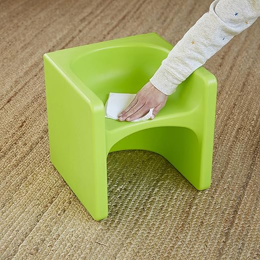 ECR4Kids Tri-Me 3-In-1 Cube Chair, Kids Furniture, Lime Green