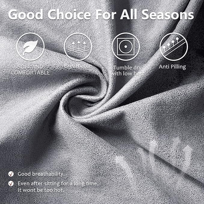 Recliner Couch Cover Leather Look Recliner Sofa Covers for 3 Cushion Reclining Sofa Slipcovers 8-Pieces Furniture Protector Spandex Fabric Washable (3 Seater, 01 Marbling)