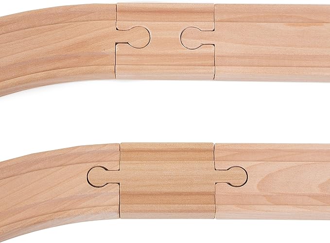Orbrium 8 + 2 Exclusive Bonus Pcs Wooden Train Track Male-Male Female-Female Adapter Pack Compatible with Thomas Brio Chuggington Wood Track (8 Pcs) (16X Adapters + 4 Connectors to Thiomas Tracks)