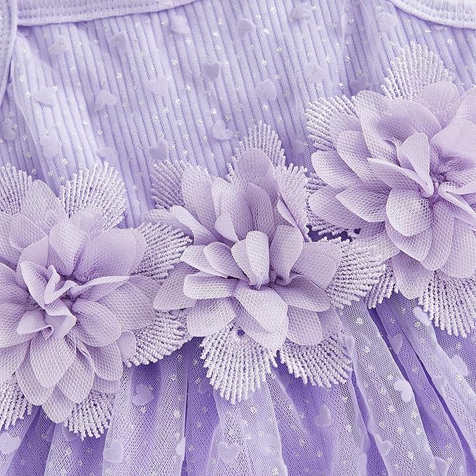 Baby Girl Clothes Daisy Ribbed Bodysuit Sleeveless Romper Dress Summer Outfit for Girls Newborn 3 6 9 12 18 Months