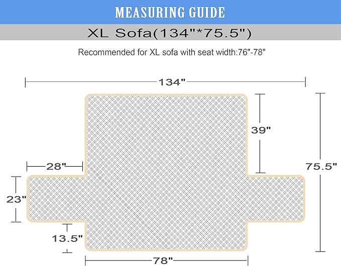 Ameritex Couch Sofa Slipcover 100% Waterproof Nonslip Quilted Furniture Protector Slipcover for Dogs, Children, Pets Sofa Slipcover Machine Washable (Beige, 78")