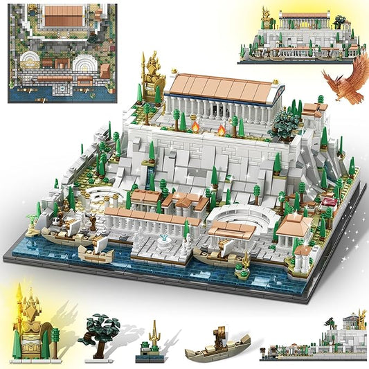 Architecture Acropolis Castle, Famous Landmark Architecture Athenian Acropolis Building Block Sets, Collectible Exhibition Architecture Model for Children and Adults