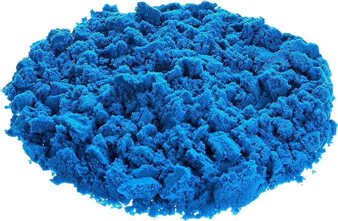 Amazon Basics 11 Piece Moldable Sensory Sand Toy Kit with Castle Molds and Tools, 3lbs Blue Color, for Kids Ages 3 and Up