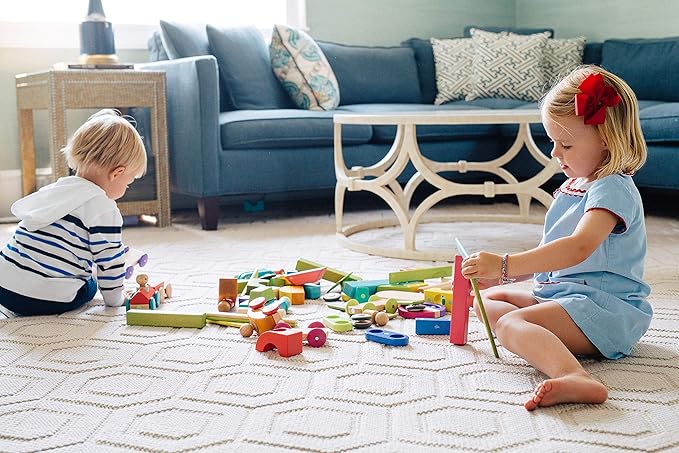 3 Piece Tegu Magnetic Racer Building Block Set, Orange