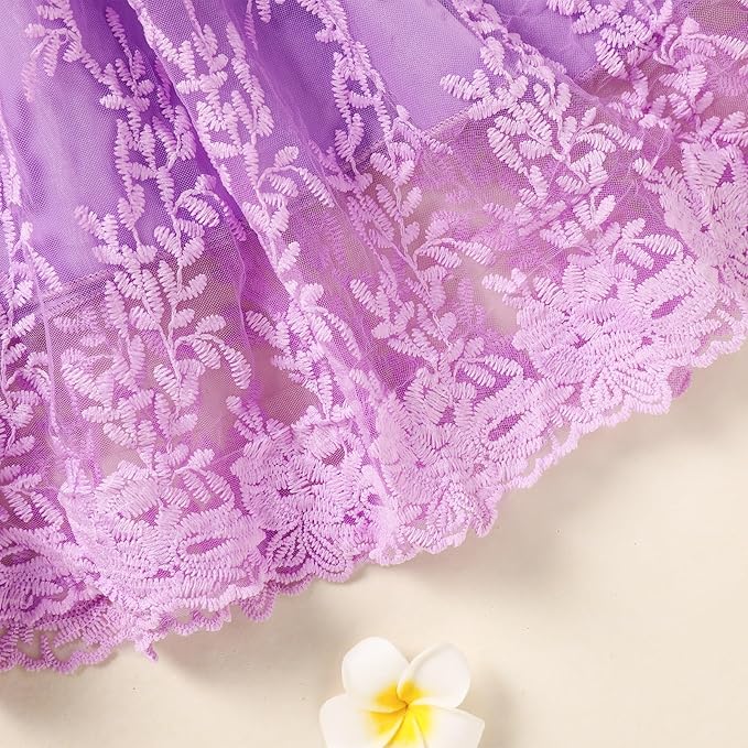 Baby Girl Dress Ruffle Sleeve Toddler Girl Dresses Infant Girls Long Sleeve Fall Winter Clothes Flower Tulle Dress