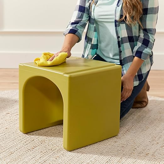 ECR4Kids Tri-Me 3-In-1 Cube Chair, Kids Furniture, Fern Green