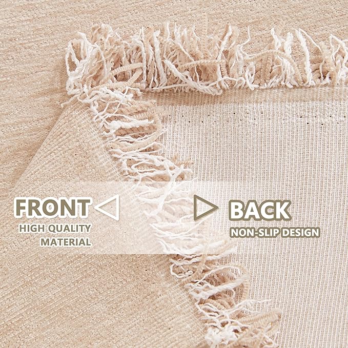 MYSKY HOME Sofa Covers for Futon Couch Cushion Cover with Tassel Edge Khaki Couch Covers Thick Soft for Cats Vintage Sofa Seat Covers Couch Cover for Dogs Universal Furniture Protector, 71"x 102"