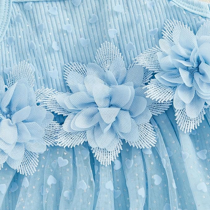 Baby Girl Clothes Daisy Ribbed Bodysuit Sleeveless Romper Dress Summer Outfit for Girls Newborn 3 6 9 12 18 Months