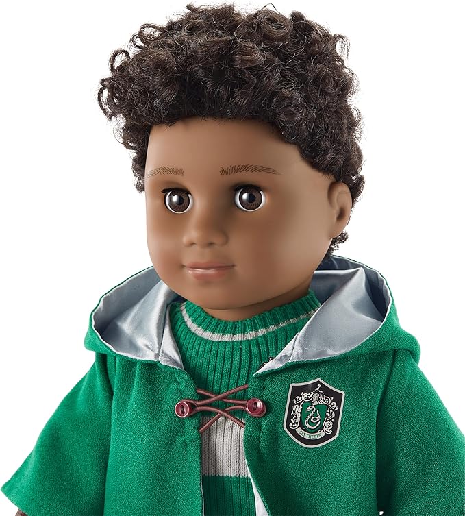 American Girl Harry Potter 18-inch Doll Slytherin Quidditch Uniform Outfit with Robe Featuring House Crest, For Ages 6+