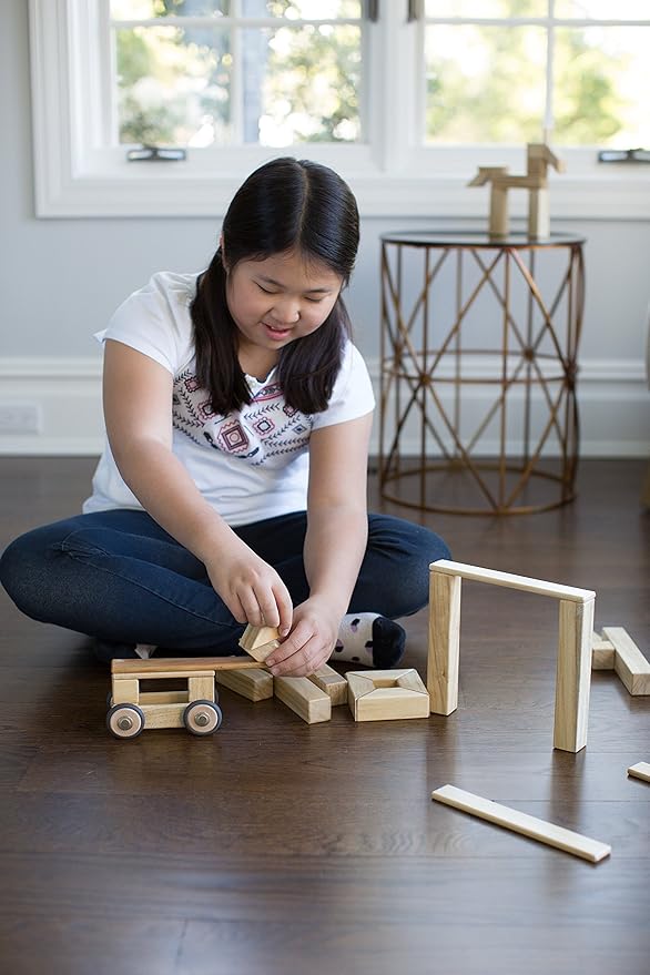 42 Piece Tegu Magnetic Wooden Block Set, Natural, 1-99 years old