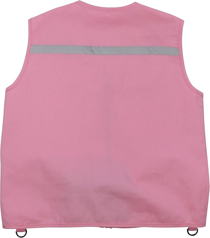 Kids Cargo Vest Set (Pink Vest with Hat, X-Small) Fits Size 2T, 3T and 4T; Many kids ages 2-4