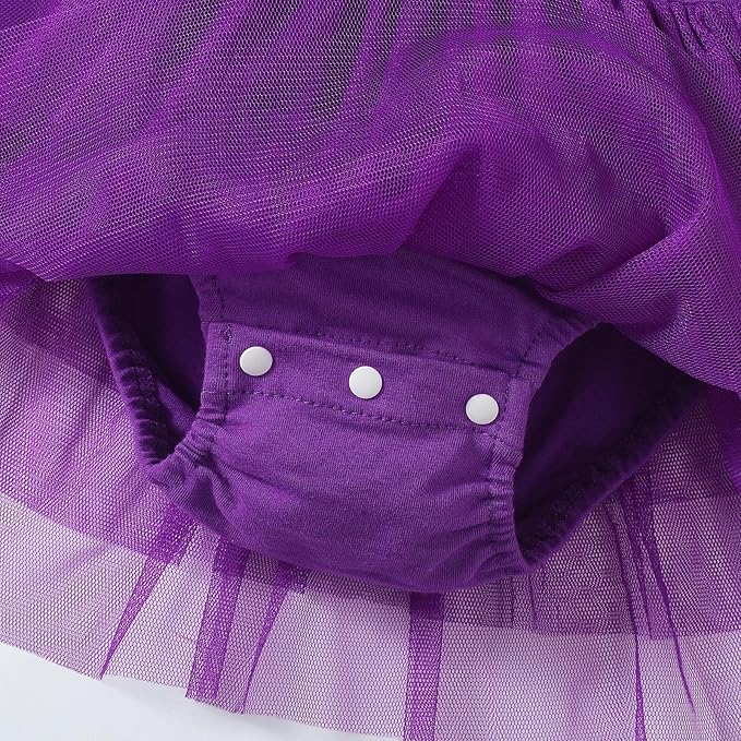 Baby Girl Ruffle Sleeve Romper Dress Outfit Newborn Princess Tulle Dresses Infant Jumpsuit Tutu Skirt Set Clothes
