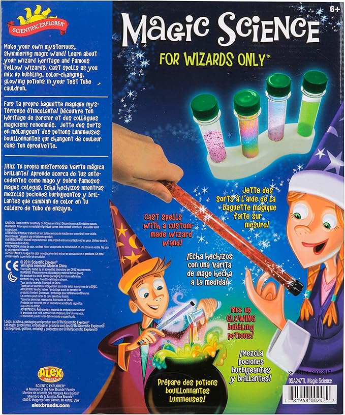ALEX Toys Explorer Magic Science for Wizards Only Kids Science Kit, For Children Who Love to Experiment, Allows Children to Use Imagination and Creativity, For Ages 6 and up