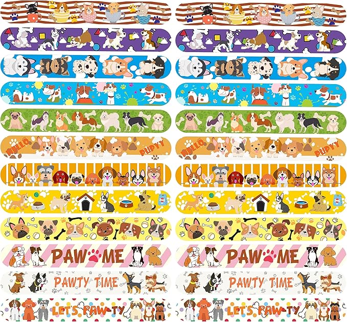 48 Pcs Slap Bracelets for Kids Holiday Party Favor Toys Slap Bracelets Bulk Cat and Dog Theme Snap Bracelet Birthday Party Supplies Classroom Prizes Wrist Bands Toddler Party Favors Christmas Easter Halloween Holiday Gifts