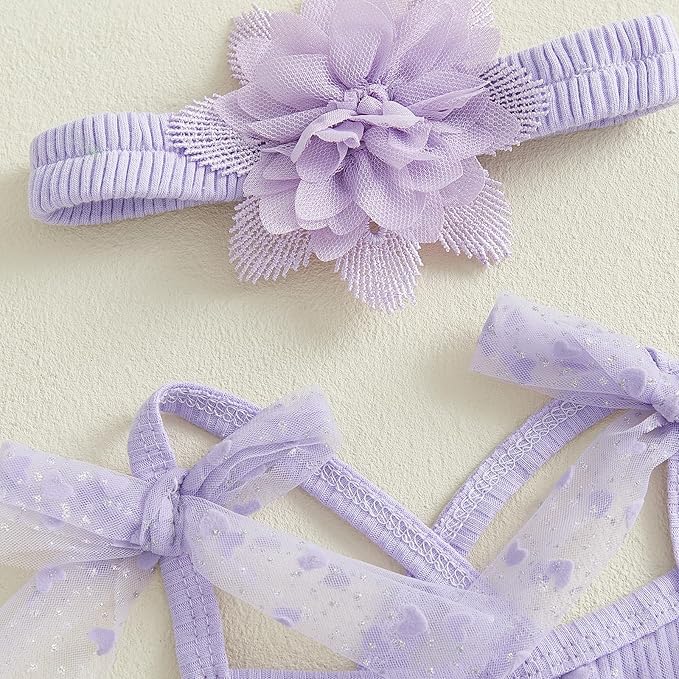 Baby Girl Clothes Daisy Ribbed Bodysuit Sleeveless Romper Dress Summer Outfit for Girls Newborn 3 6 9 12 18 Months