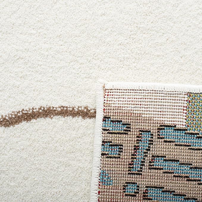 SAFAVIEH Carousel Kids Collection Runner Rug - 2' x 8', Ivory & Blue, Non-Shedding & Easy Care, Ideal for High Traffic Areas for Boys & Girls in Playroom, Nursery, Bedroom (CRK167A)