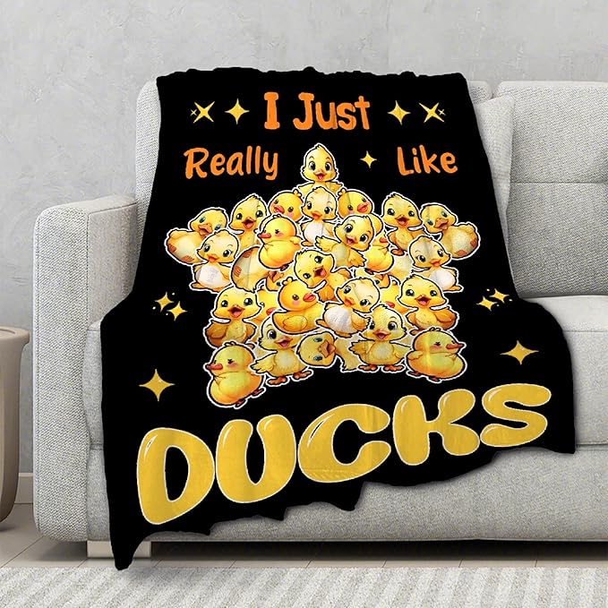 I Just Really Like Ducks Pentagram Adult duck Blanket Kids Funny Blanket Suitable for Bedroom bed sofa Crib Couch Chair outdoor All Season Items That Yellow Duck Lovers Will Love 40"x30"for Pets