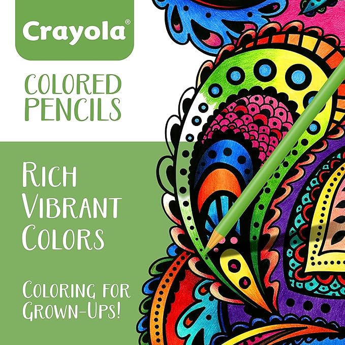 Crayola Colored Pencils For Adults (50ct), Colored Pencil Set for Adult Coloring Books, Coloring Set, Gift for Teens & Adults [Amazon Exclusive]