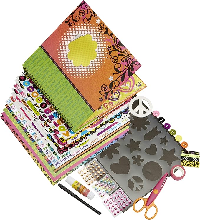 Alex Craft Groovy Scrapbook Kids Art and Craft Activity, Design 48 Pages, Allows Children to be Creative and Use their Imagination, Super Fun & Easy, For Ages 6 and up