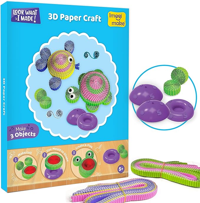 Imagimake 5 in 1 Awesome Craft Kit | Over 15 Projects - Creative DIY Arts & Crafts, Craft Kit for Kids | Gifts for 5 6 7 8 9 10 11 12 Years Old Girls & Boys | Kids Toys, Arts and Crafts for Kids