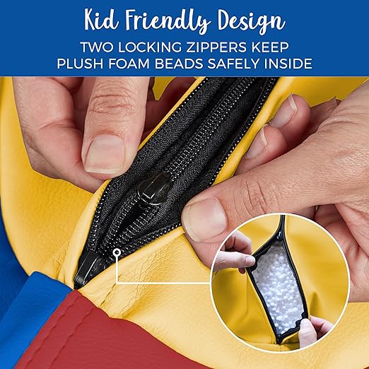 Factory Direct Partners 10478-AS SoftScape Classic 35" Junior Bean Bag Chair, Furniture for Kids, Libraries or Home - Assorted