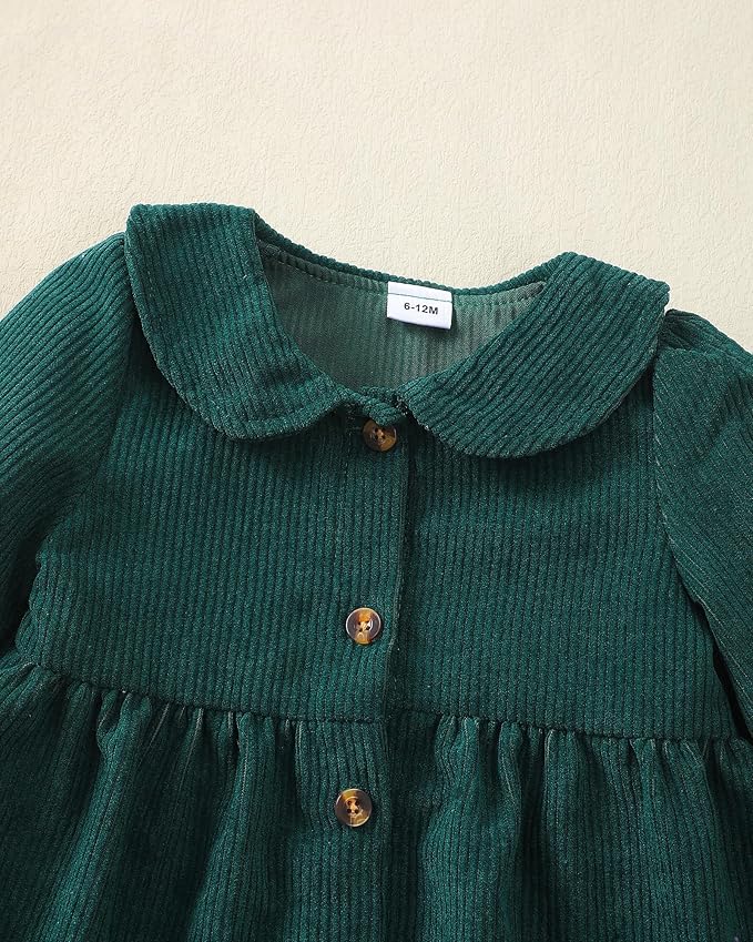 Mioglrie Toddler Baby Girl Dress 2T 3T 6 12 18 24 Months Fall Winter Clothes Outfits Dresses with Cute Satchel for Baby