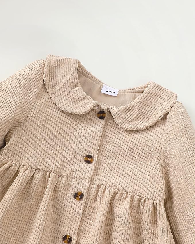 Mioglrie Toddler Baby Girl Dress 2T 3T 6 12 18 24 Months Fall Winter Clothes Outfits Dresses with Cute Satchel for Baby