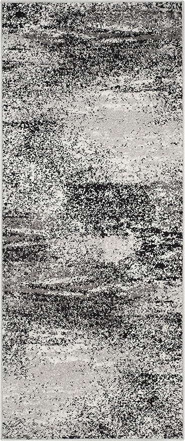 SAFAVIEH Adirondack Collection Runner Rug - 2'1" x 6', Silver & Multi, Modern Abstract Design, Non-Shedding & Easy Care, Ideal for High Traffic Areas in Living Room, Bedroom (ADR112G)