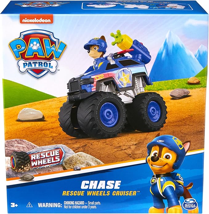 Paw Patrol: Rescue Wheels Chase’s Cruiser, Toy Truck with Projectile Launcher and Collectible Action Figure, Kids Toys for Boys & Girls Ages 3 and up