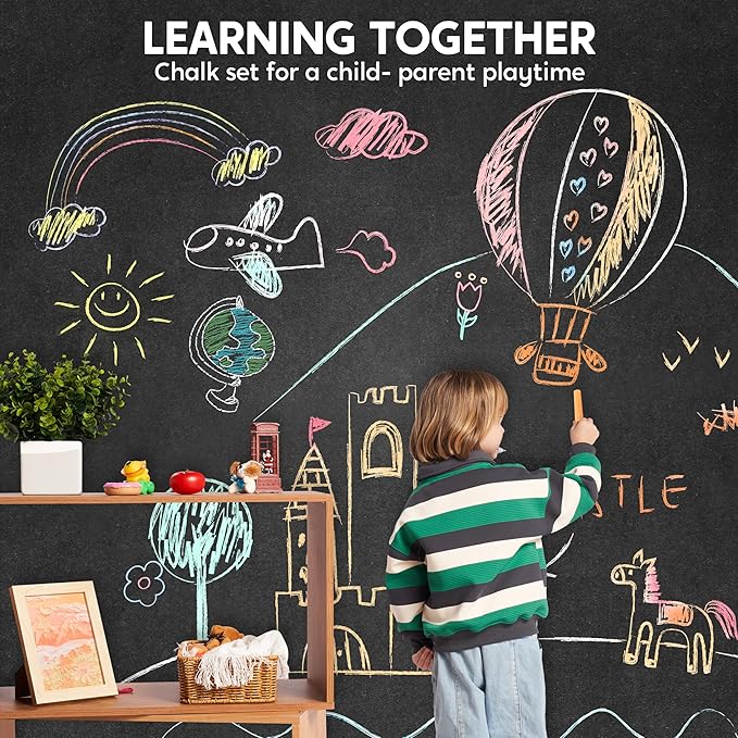 16 PCS Sidewalk Chalks Set Non-Toxic Washable Jumbo Chalk Bulk for Toddlers 1-3, Painting on Chalkboard, Driveway and Playground, Outdoor Activities, Gift for Kids, School Supplies