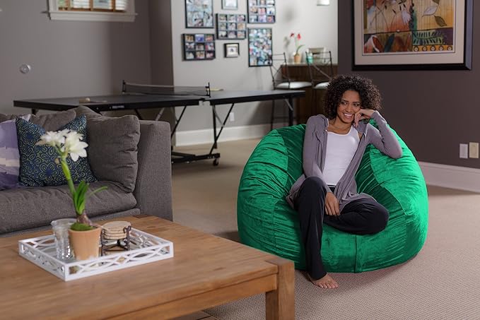 Sofa Sack Bean Bag Chair - Plush, Ultra Soft - Memory Foam Bean Bag Chair with Microsuede Cover - Stuffed Foam Filled Furniture and Accessories for Dorm Room 4 Feet - Aqua Marine