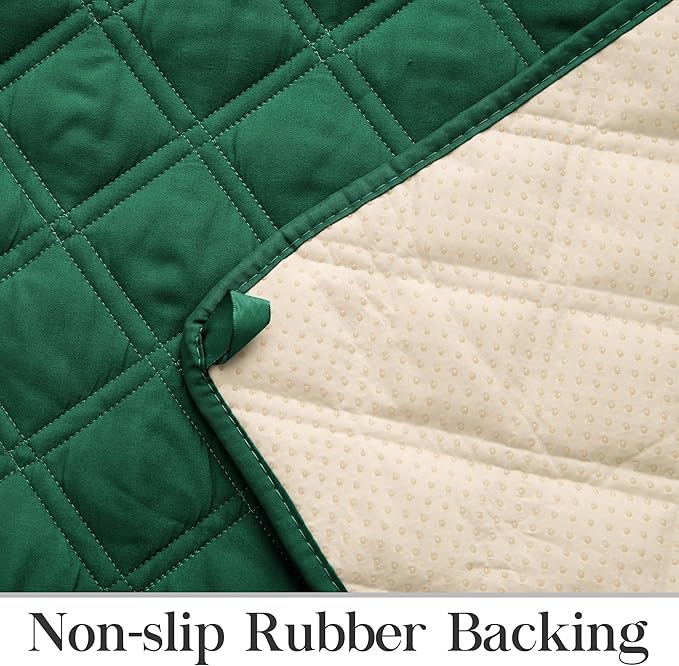 TOMORO Non-Slip Oversized Recliner Cover, 100% Waterproof Quilted Recliner Chair Slipcover Furniture Protector with Pockets, Washable Couch Cover with Elastic Straps for Kids and Pets