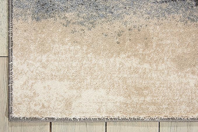 Nourison Maxell Nourison Flint 2'2" x 7'6" Area -Rug, Easy -Cleaning, Non Shedding, Bed Room, Living Room, Dining Room, Kitchen (2x8)