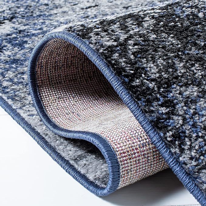 SAFAVIEH Adirondack Collection Accent Rug - 4' x 6', Grey & Blue, Modern Abstract Design, Non-Shedding & Easy Care, Ideal for High Traffic Areas in Entryway, Living Room, Bedroom (ADR112H)