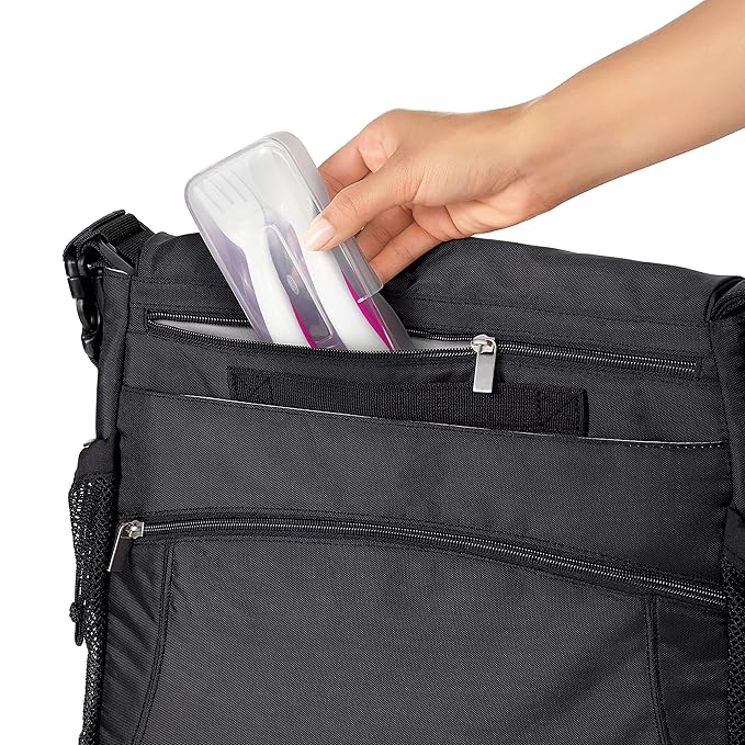 OXO Tot Plastic Fork & Spoon Set With Travel Case- Pink