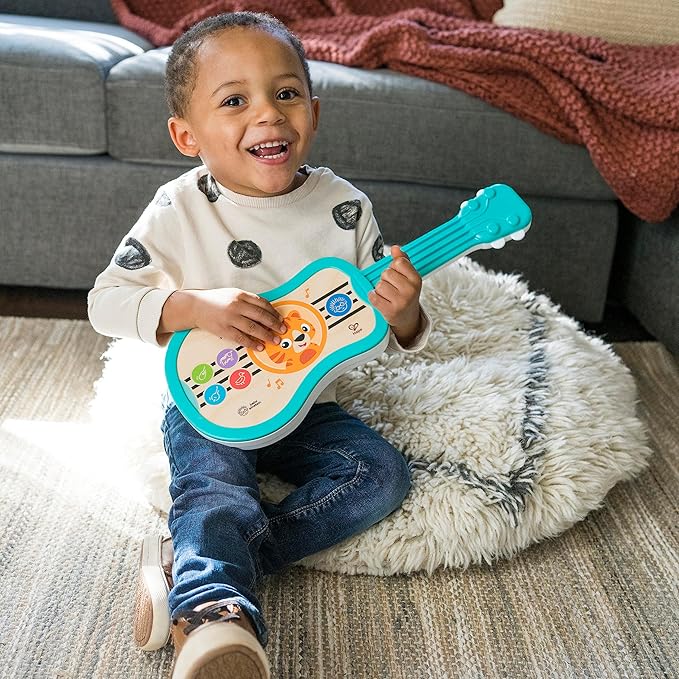 Baby Einstein Sing & Strum Magic Touch Ukulele Wooden Musical Toy, Ages 6 Months+, Multicolored