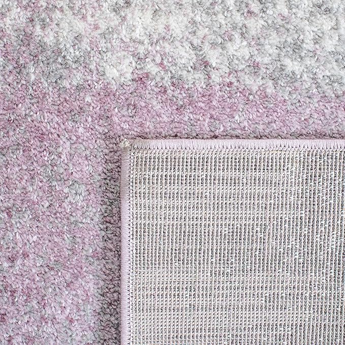 SAFAVIEH Adirondack Collection Runner Rug - 2'6" x 10', Grey & Purple, Modern Abstract Design, Non-Shedding & Easy Care, Ideal for High Traffic Areas in Living Room, Bedroom (ADR112V)