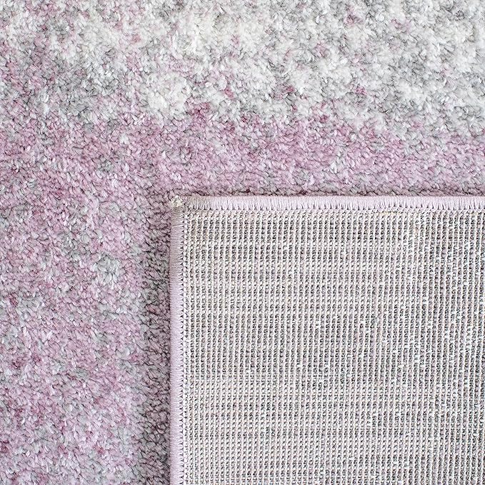 SAFAVIEH Adirondack Collection Runner Rug - 2'6" x 8', Grey & Purple, Modern Abstract Design, Non-Shedding & Easy Care, Ideal for High Traffic Areas in Living Room, Bedroom (ADR112V)