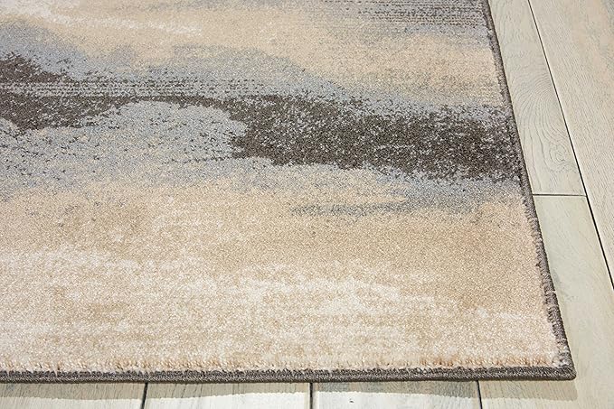 Nourison Maxell Nourison Flint 2'2" x 7'6" Area -Rug, Easy -Cleaning, Non Shedding, Bed Room, Living Room, Dining Room, Kitchen (2x8)