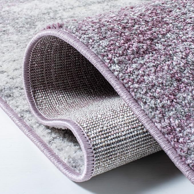 SAFAVIEH Adirondack Collection Runner Rug - 2'6" x 12', Grey & Purple, Modern Abstract Design, Non-Shedding & Easy Care, Ideal for High Traffic Areas in Living Room, Bedroom (ADR112V)