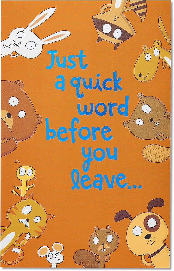 American Greetings Funny Goodbye Card (Don't Leave)