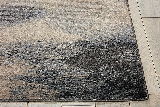 Nourison Maxell Nourison Flint 3'10" x 5'10" Area Rug, Easy Clean, Non Shedding, Bed Room, Living Room, Dining Room, Kitchen (4x6)