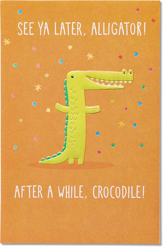 American Greetings Goodbye Card (See Ya Later Alligator)